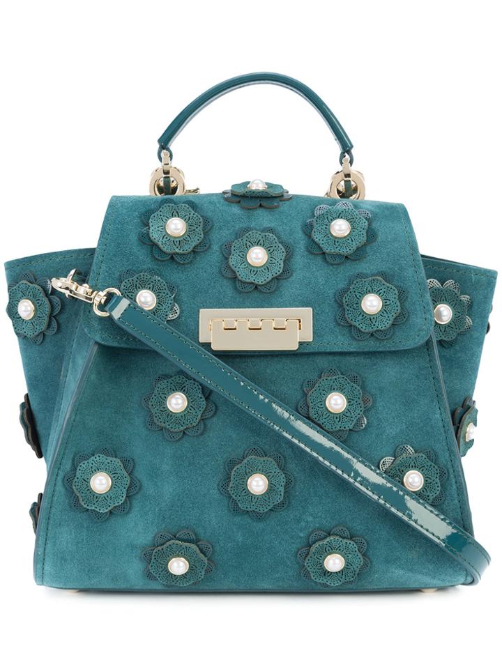 Zac Zac Posen Floral Applique Backpack - Blue