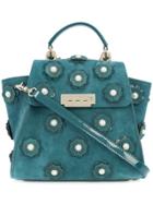 Zac Zac Posen Floral Applique Backpack - Blue
