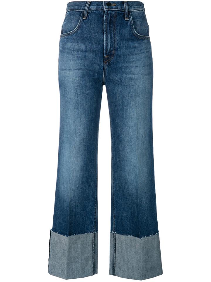 J Brand Turn-up Hem Culottes - Blue