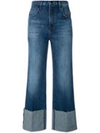 J Brand Turn-up Hem Culottes - Blue