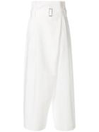 Enföld Wide Leg Cropped Trousers - White