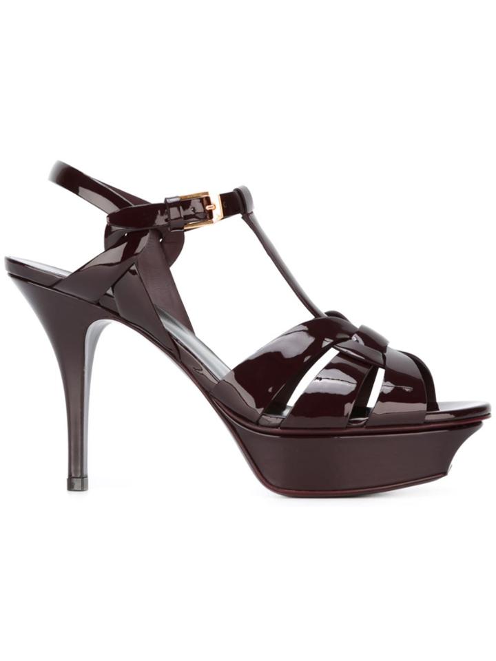 Saint Laurent Tribute 75 Sandals - Pink & Purple