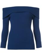 Michael Kors Off Shoulder Sweater - Blue