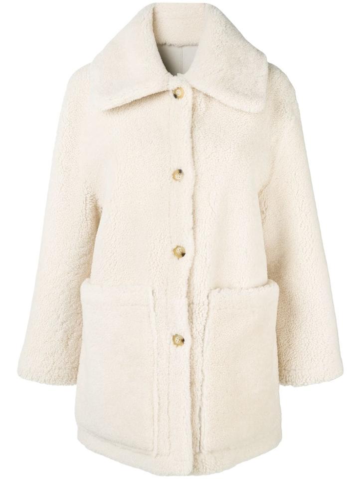 Tory Burch Buttoned Coat - Neutrals