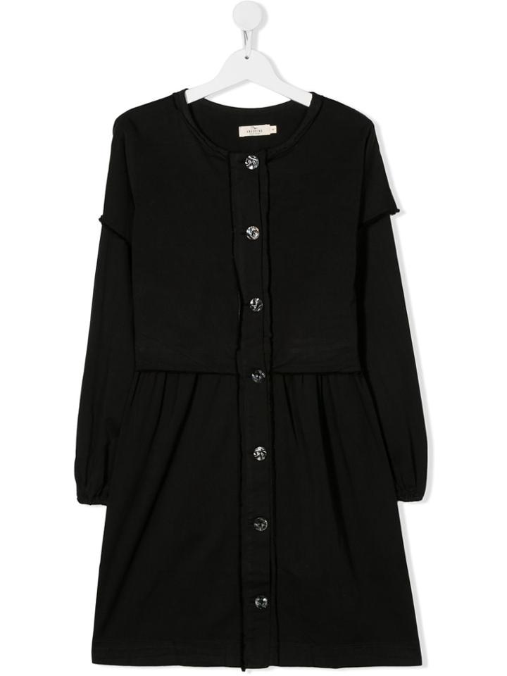 Andorine Teen Layered Shirt Dress - Black