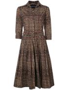 Samantha Sung Audrey Checked Dress - Brown