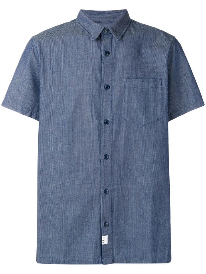 A.p.c. Short Sleeve Shirt - Blue