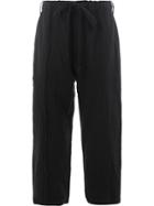 Uma Wang Cropped Elasticated Waist Trousers - Black