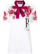 Dolce & Gabbana Pussybow Rose Print T-shirt - White