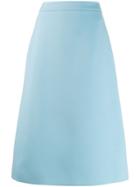 Prada A-line High Waist Skirt - Blue