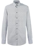 Dolce & Gabbana Dot Printed Shirt, Men's, Size: 40, White, Cotton