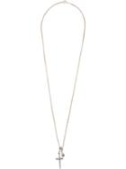 Roman Paul Dagger And Skull Pendant Necklace - Silver