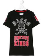 Philipp Plein Kids - Teen Hometown Kings T-shirt - Kids - Cotton - 16 Yrs, Black