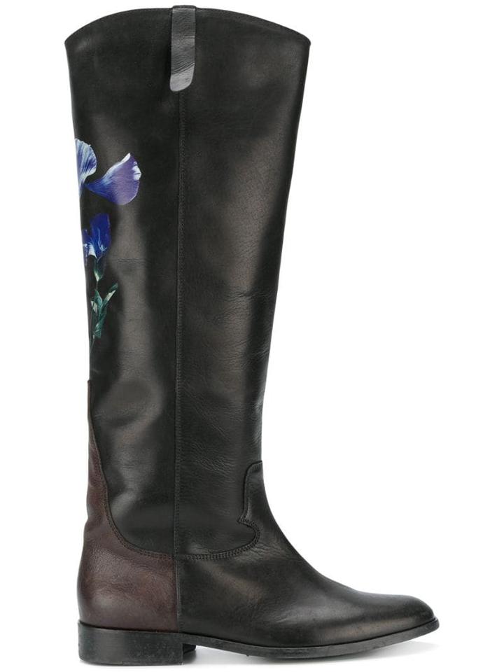 Golden Goose Floral Knee-length Boots - Black