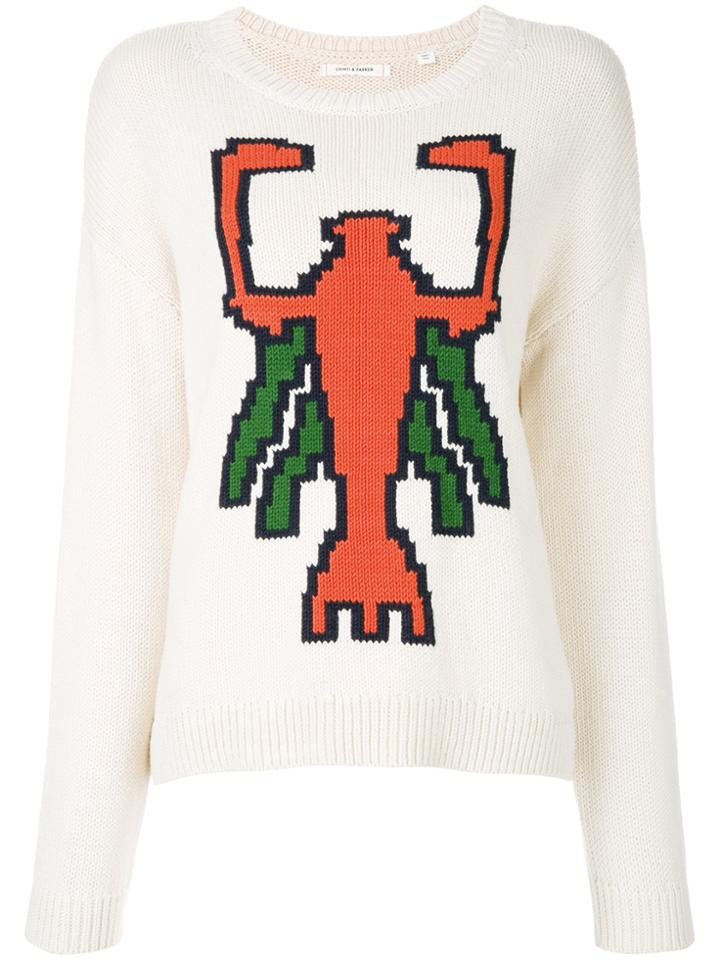 Chinti & Parker Scorpion Intarsia Jumper - Nude & Neutrals
