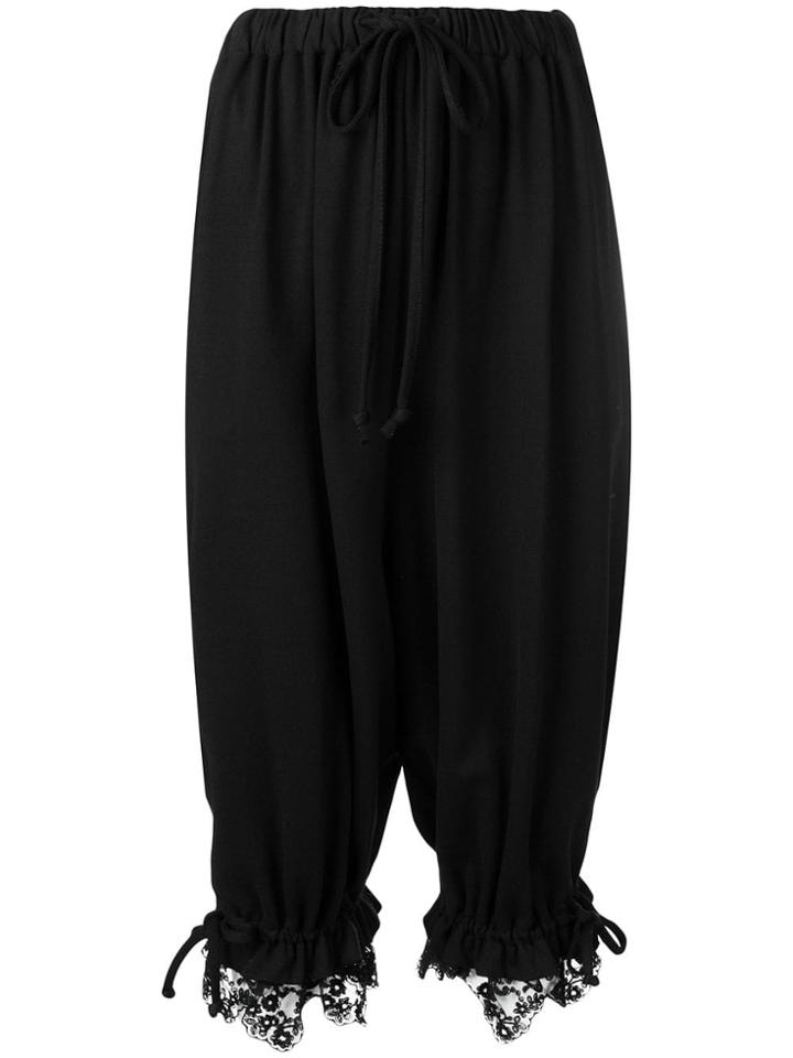 Simone Rocha Lace Trim Culottes - Black