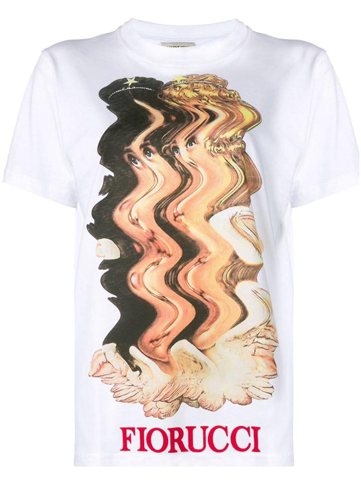 Fiorucci Wavy Print T-shirt - White