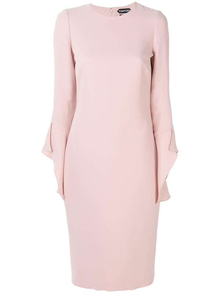 Tom Ford Ruffled Sleeves Dress - Pink & Purple