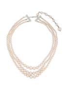 Susan Caplan Vintage 3 Row Faux Pearl Necklace - White