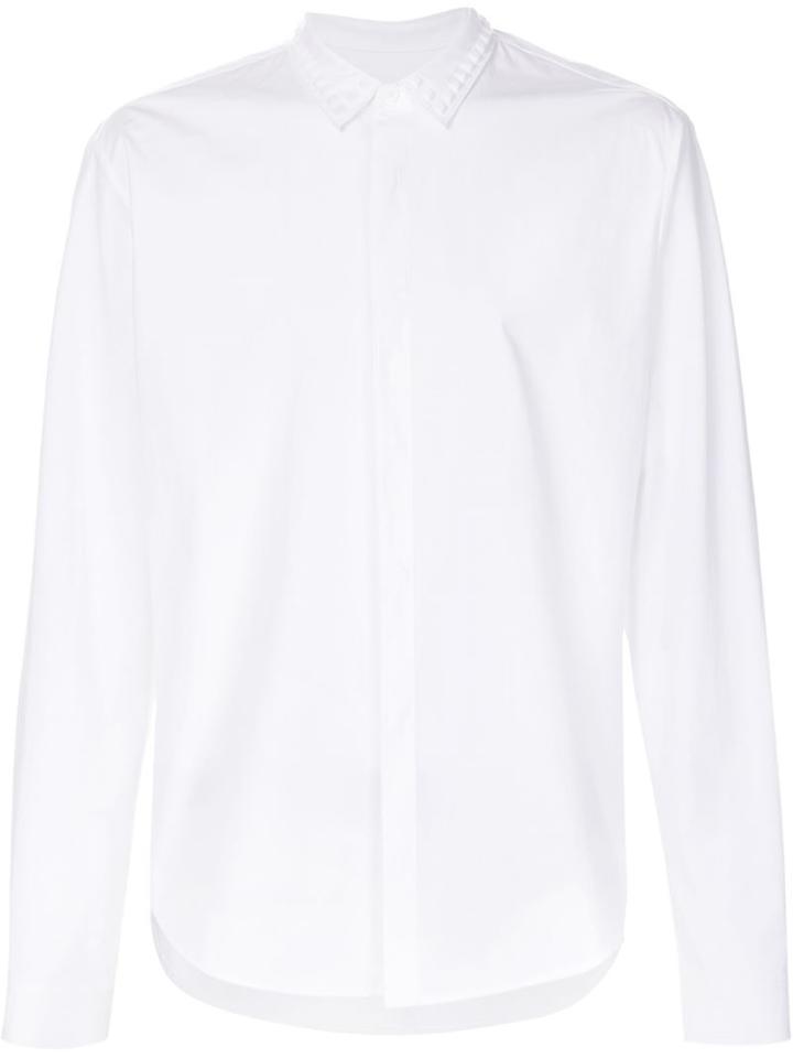 Juun.j Studded Collar Shirt, Men's, Size: 46, White, Cotton/polyurethane