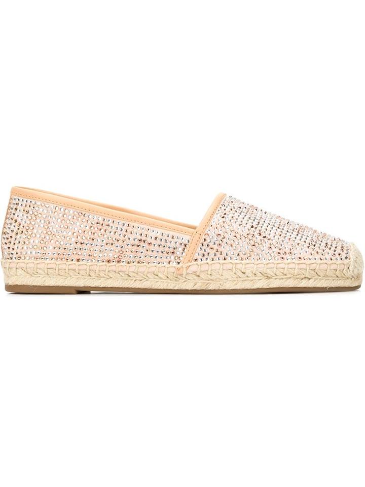 Vince Camuto Studded Espadrilles, Women's, Size: 10, Nude/neutrals, Leather/rubber