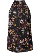 A.l.c. Floral Print Sleeveless Blouse - Black