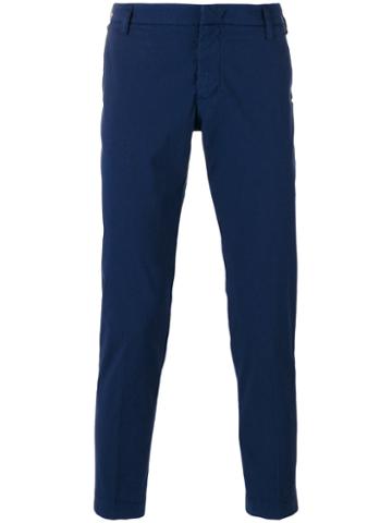 Entre Amis Slim Fit Trousers, Men's, Size: 38, Blue, Cotton/spandex/elastane