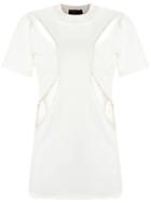 Andrea Bogosian Cut Out Details T-shirt, Women's, Size: Medium, White, Cotton/spandex/elastane/polyimide