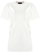 Andrea Bogosian Cut Out Details T-shirt, Women's, Size: Medium, White, Cotton/spandex/elastane/polyimide