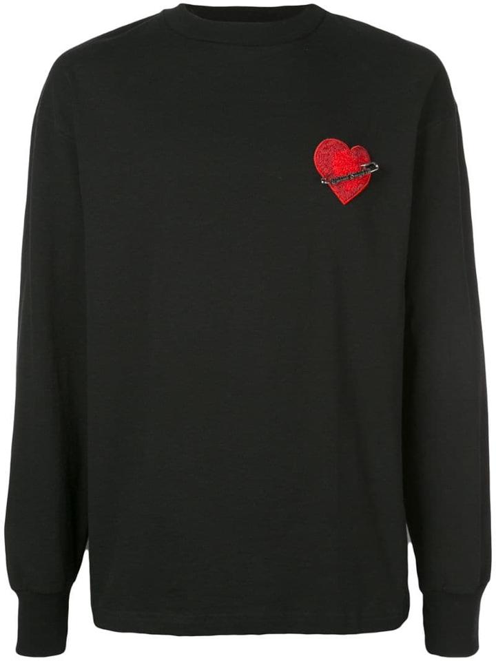 Palm Angels Pin My Heart Sweatshirt - Black