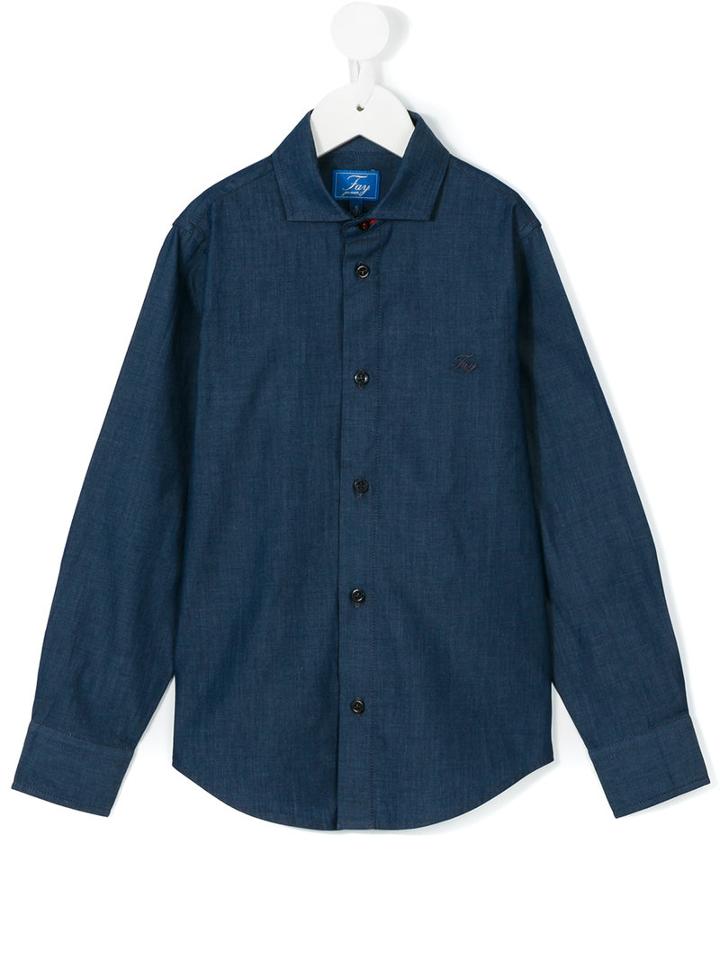 Fay Kids - Classic Collar Shirt - Kids - Cotton - 2 Yrs, Blue