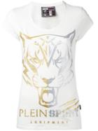 Plein Sport - Metallic Logo T-shirt - Women - Cotton - Xl, White