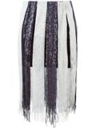Aviù Sequin Fringe Skirt, Women's, Size: 44, Black, Polyamide/cotton