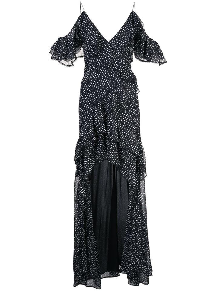 Jonathan Simkhai Speckle Print Cold Shoulder Dress - Black