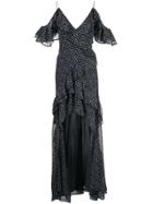 Jonathan Simkhai Speckle Print Cold Shoulder Dress - Black