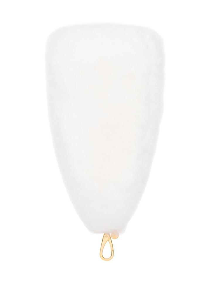 Miu Miu Detachable Fur Handle - White