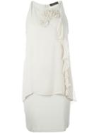 Twin-set Sleeveless Layered Dress, Women's, Size: L, Nude/neutrals, Viscose