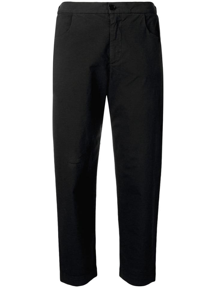 Barena Cropped Slim-fit Trousers - Black