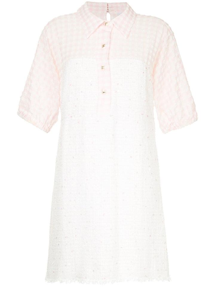 Chanel Vintage Half-sleeved Tweed Dress - Pink