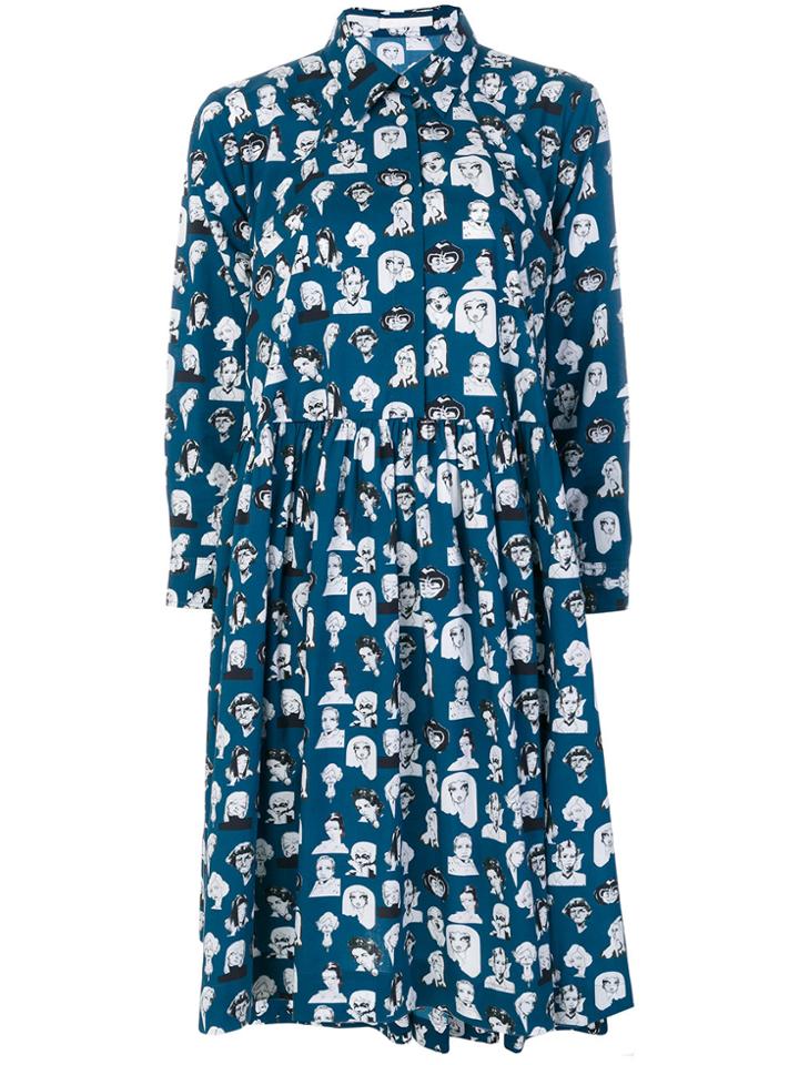 Peter Jensen Muse Printed Dress - Blue