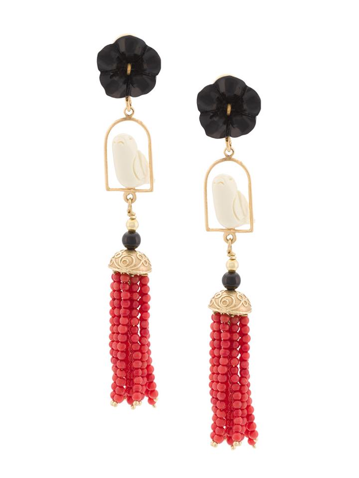 Of Rare Origin Swingers Earrings - Red