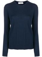 Pringle Of Scotland Round-neck Knitted Jumper - Blue