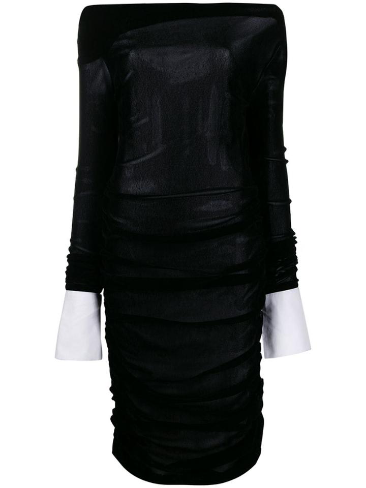 Jourden Off-shoulder Stretched Dress - Black