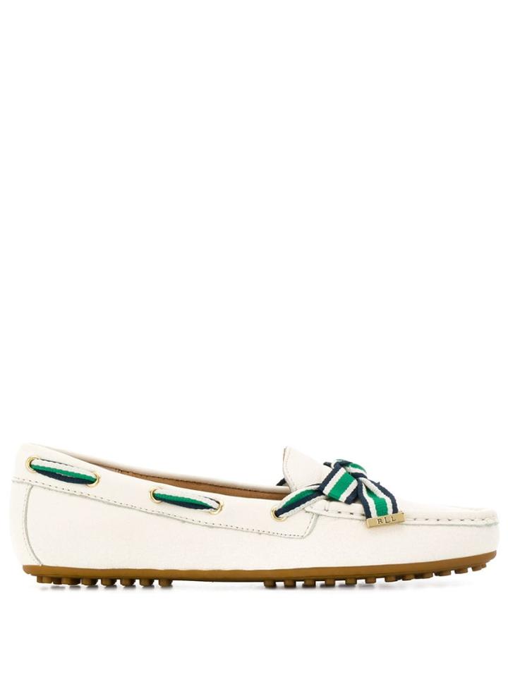 Lauren Ralph Lauren Striped Strap Loafers - Neutrals