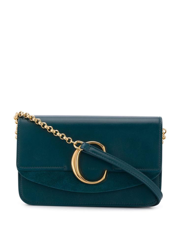 Chloé Chloé C Chain Clutch - Blue