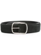 Orciani Suede Buckle Belt, Men's, Size: 105, Black, Leather