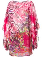 Etro Floral Print Beach Dress, Women's, Size: 42, Red, Viscose