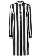 Dolce & Gabbana Striped Longline Shirt - Black