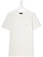 Throwback. Kids Teen Logo Printed T-shirt - White
