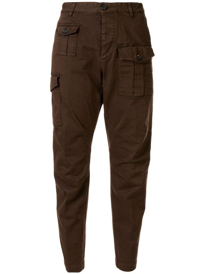 Dsquared2 Tapered Cargo Trousers - Brown